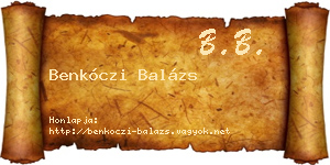 Benkóczi Balázs névjegykártya